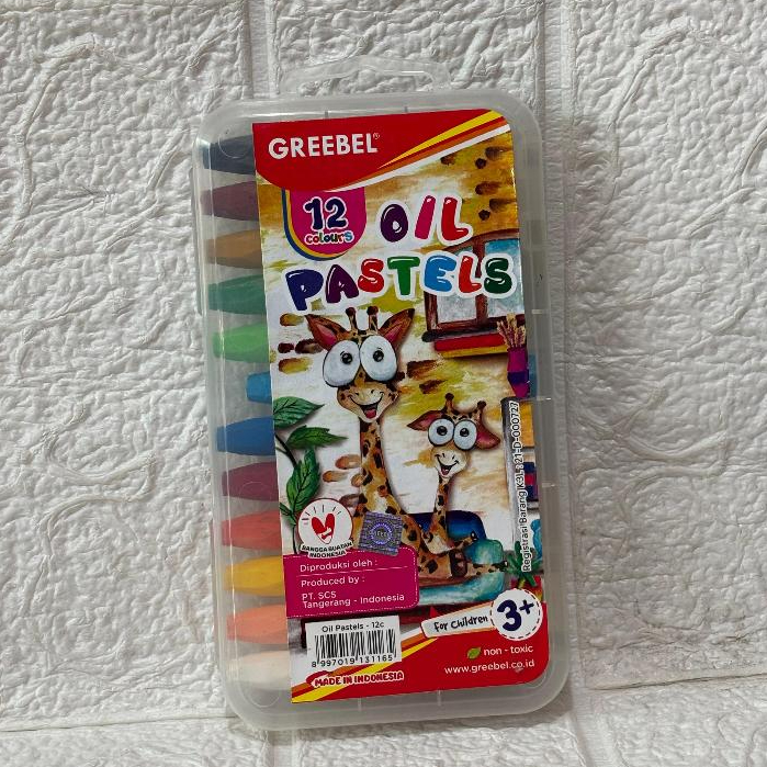 

Krayon / Crayon GREEBEL Oil Pastels 12 Warna