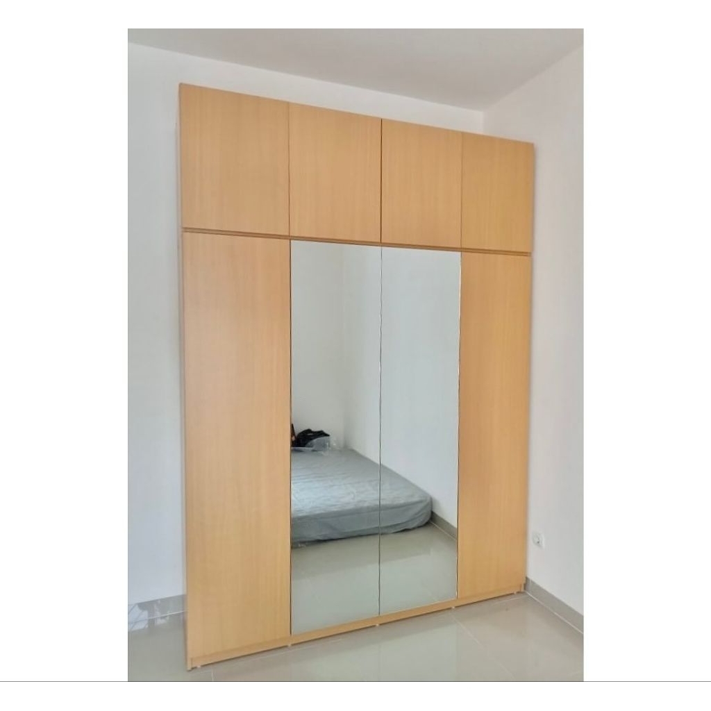 lemari pakaian 4 pintu | lemari pintu 4 kaca cermin | lemari pakaian kabinet box | lemari baju