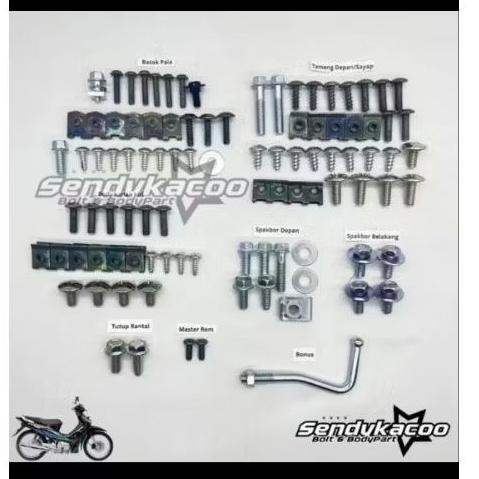 baut full set Honda karisma/baut body karisma lengkap