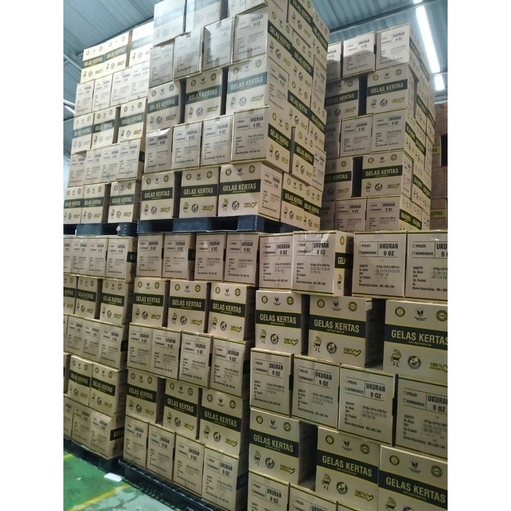 1000 pcs paper cup 9 Oz motif