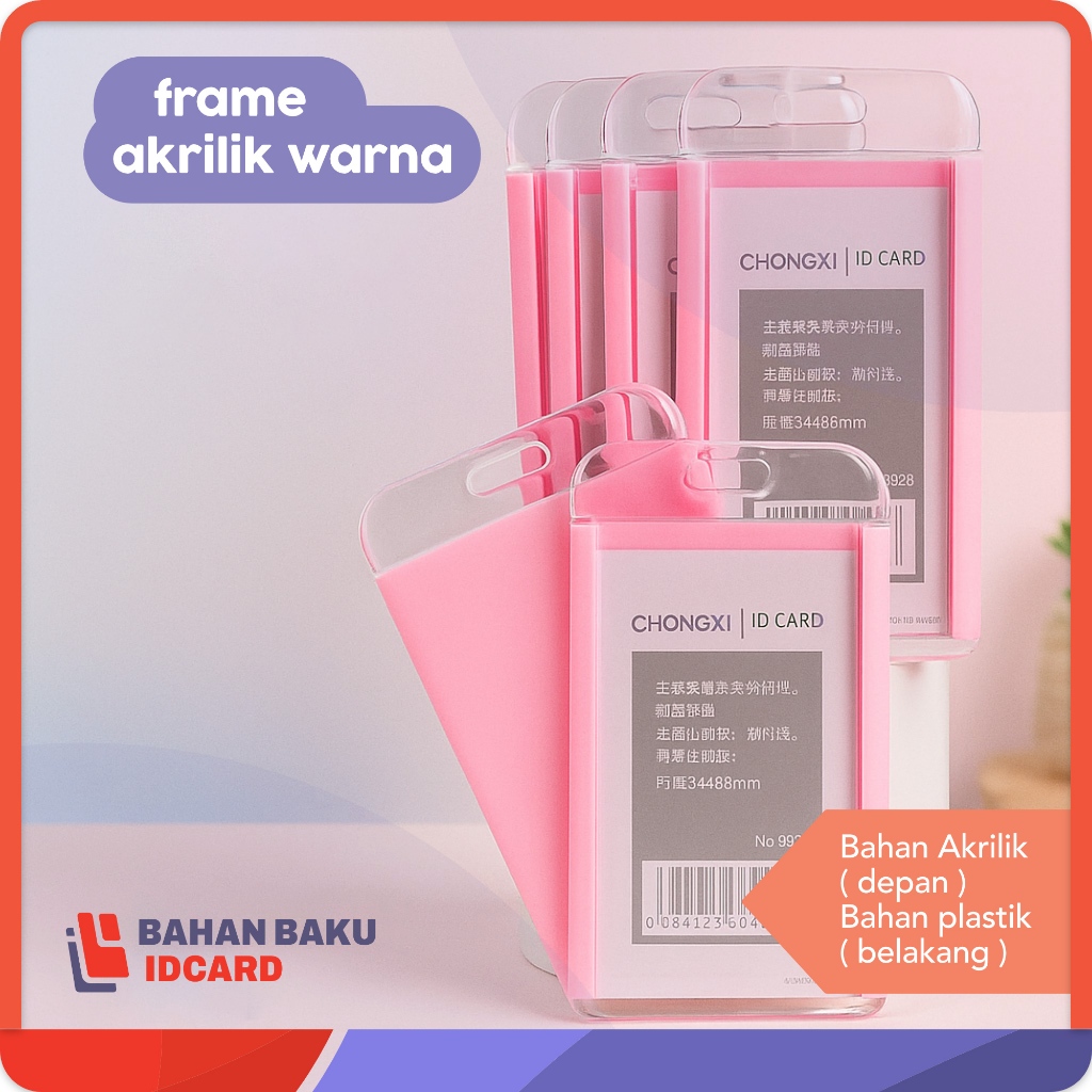 

id card holder AKRILIK warna tempat idcard wadah kartu akrilik warna warni