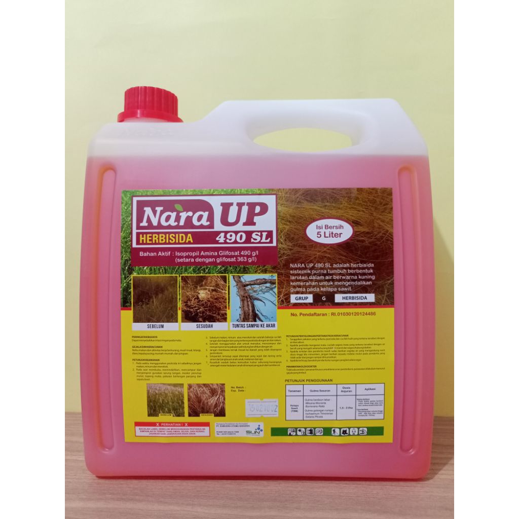 Herbisida Nara Up 490SL kemasan 5 Ltr