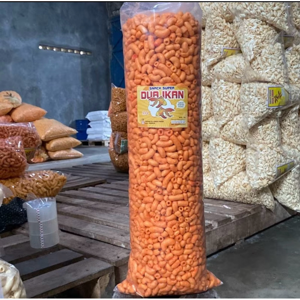 

Duaikan2snack - Makaroni Kress BALADO 1 Bal Netto 1kg - Snack Pedas Kering Goreng - Food Cemilan Makanan Keripik Camilan