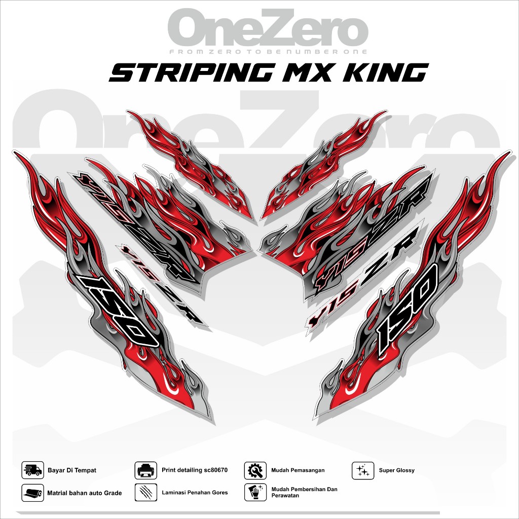 Striping MX King Stiker Variasi Motor MX KING API