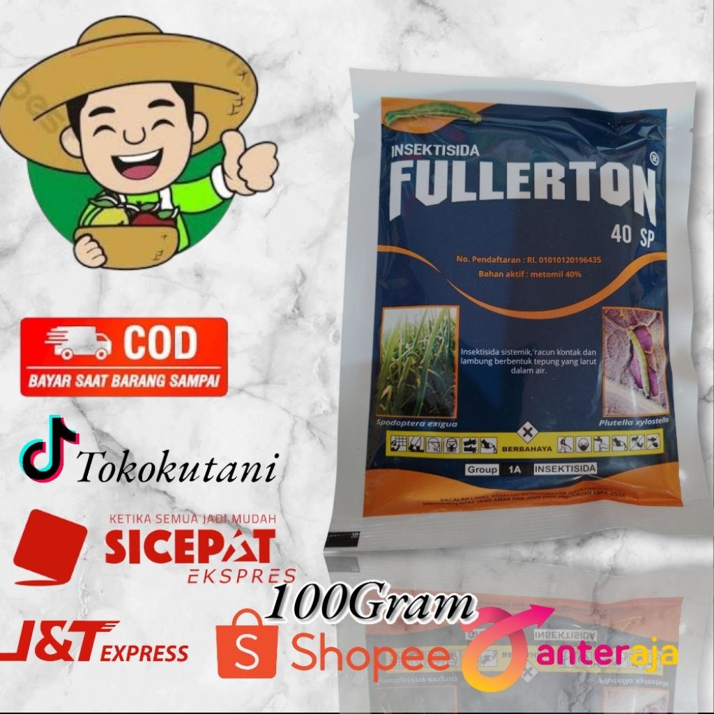 Insektisida Fullerton 40SP Mengendalikan Hama Ulat dan Walang Sangit Kemasan 100Gram