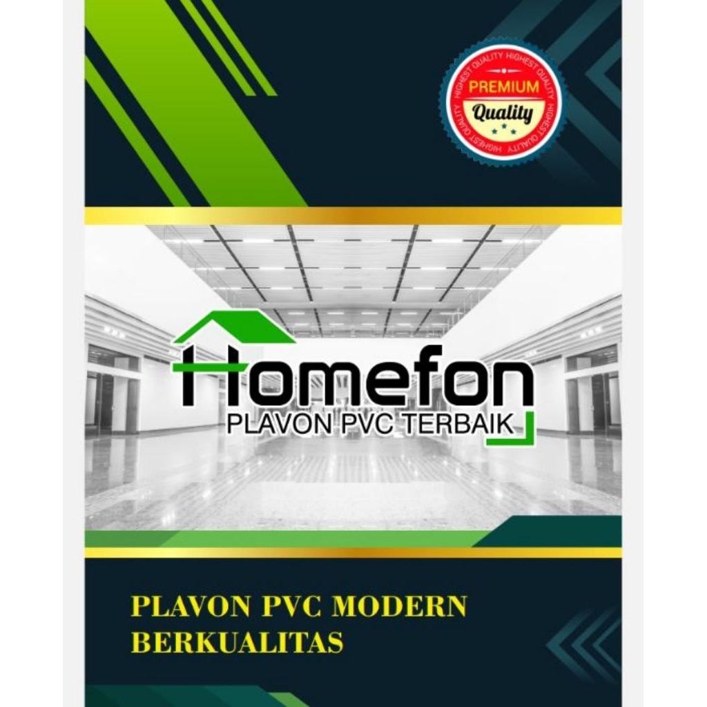 Plafon PVC Homefon /Plafon PVC Modern Masa Kini /Di Jual Per-Dus /Ukuran Variasi 3 meter Sampai 6 me