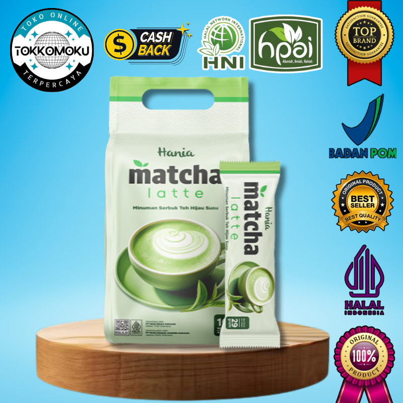 

HANIA MATCHA LATTE - Minuman Serbuk Teh Hijau Susu