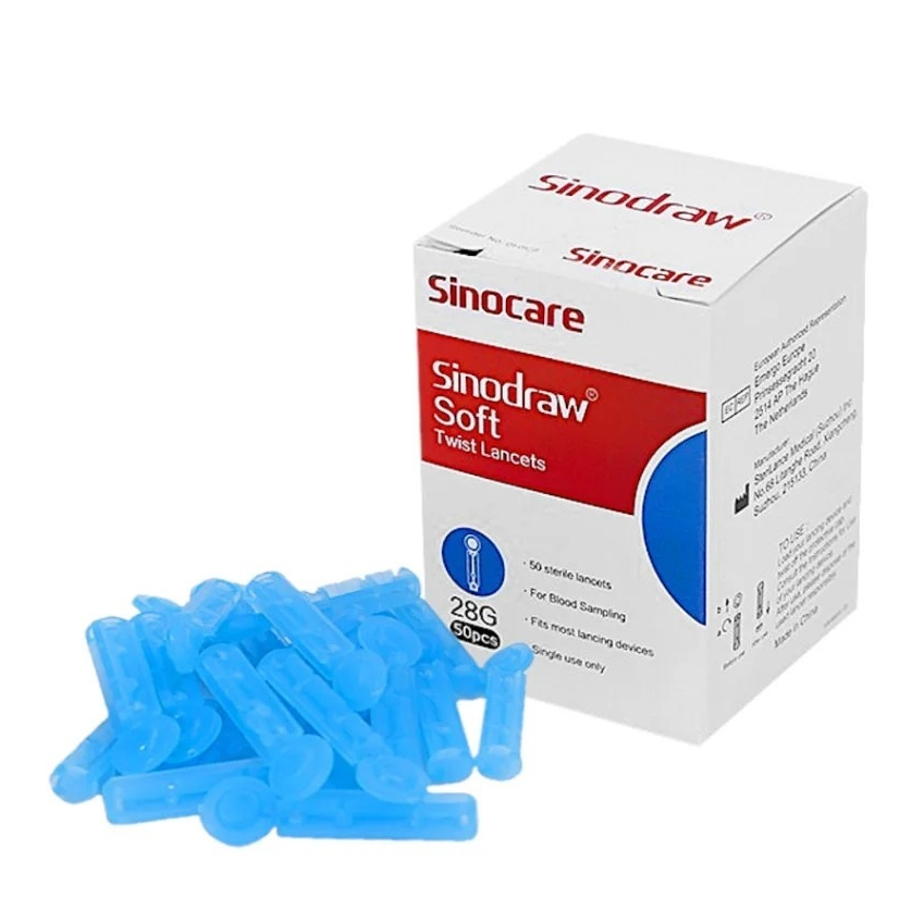 SINOCARE - Blood Lancet 28G Soft | Jarum Lancet