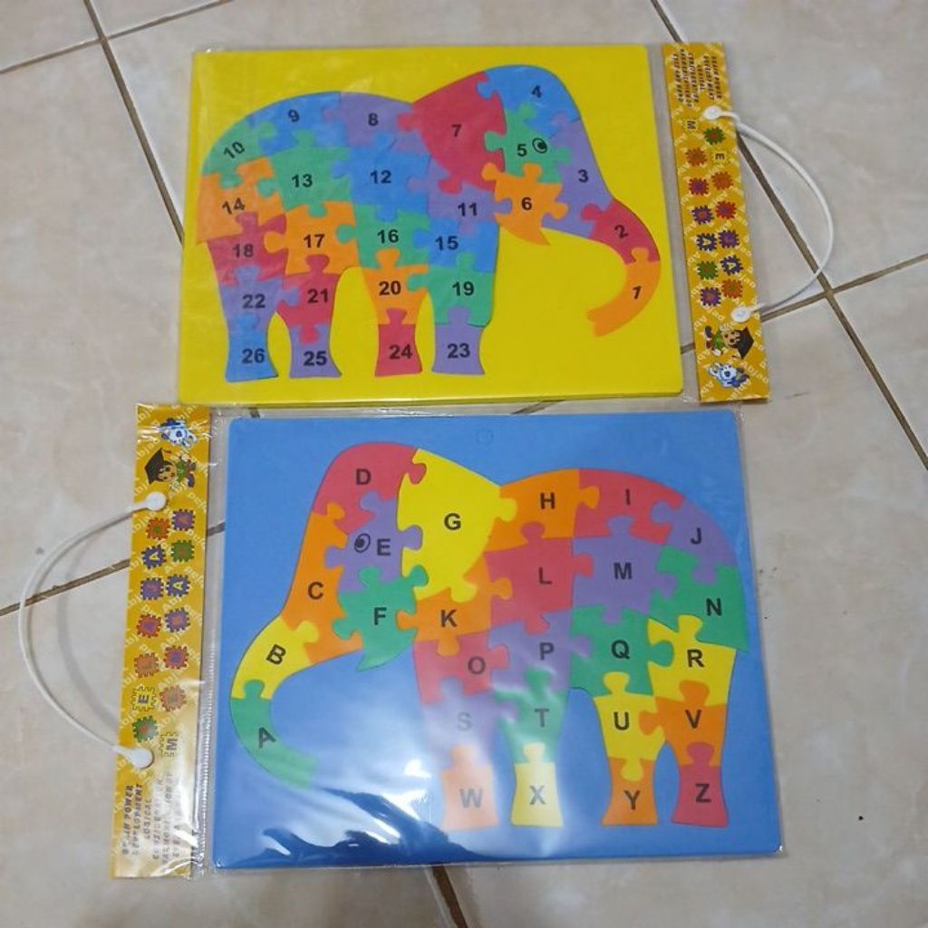 Puzzle Spons Huruf & Angka / Puzzle Huruf / Puzzle Angka
