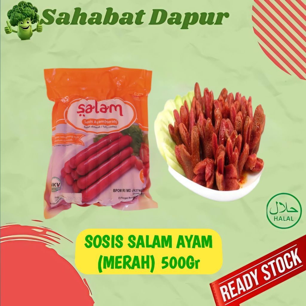 

Sosis Ayam (Merah) Salam 500Gr