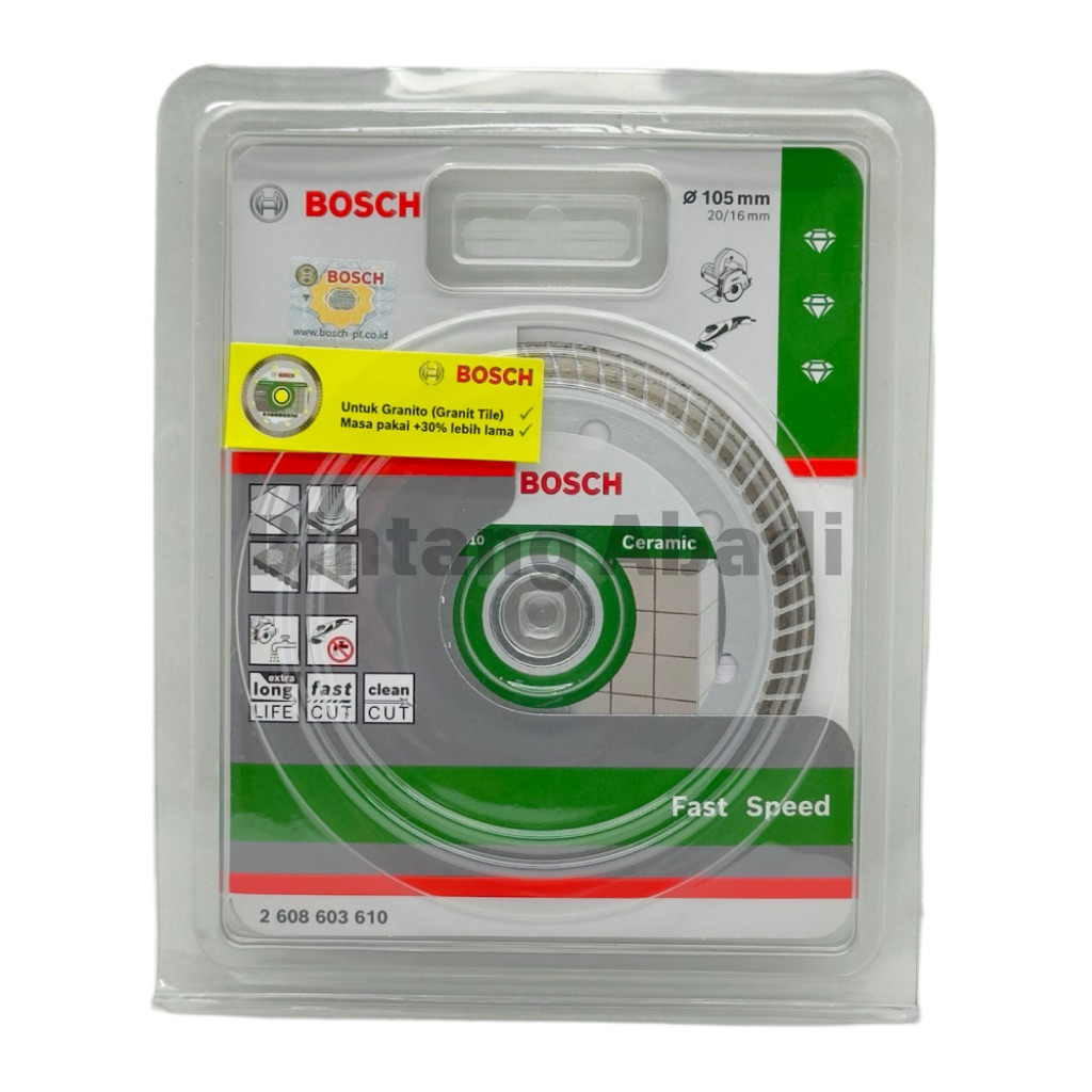Bosch  Diamond Wheel Turbo (610) 4 inch / Mata Potong Keramik Turbo / Pisau Potong Keramik Turbo