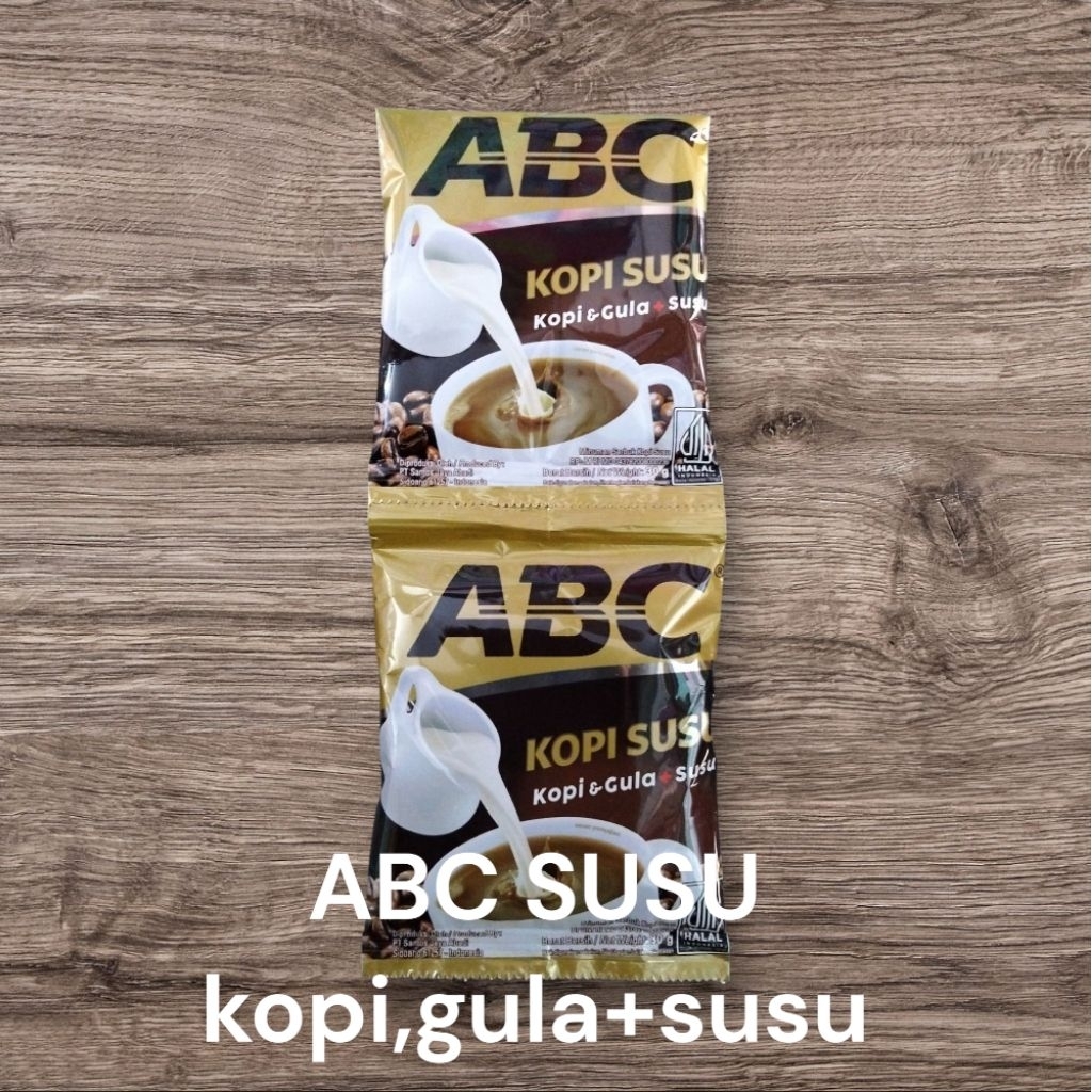 

KOPI ABC SUSU kopi&susu+gula 30 gr renceng