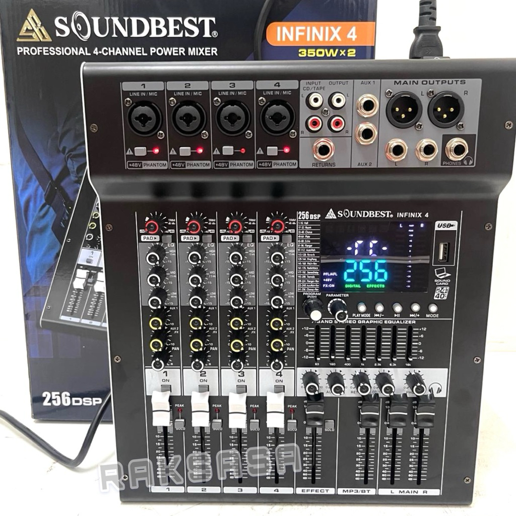 power mixer soundbest infinix 4 original 4 channel 256 dsp bluetooth infinix4
