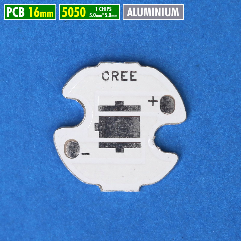 PCB 16mm 5050 Aluminium Led 5x5mm SST40 T6 XML XML2 XHP50 P50 Chip Ukuran 5mm x 5mm Cree Luminus Yin