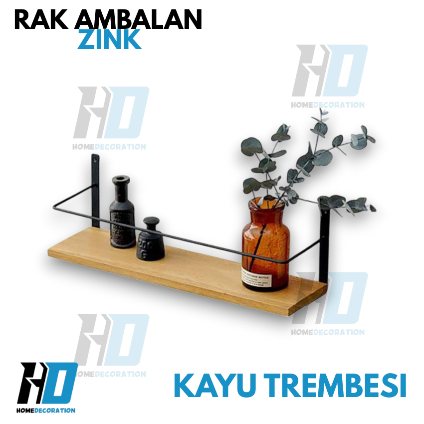 Rak Besi Siku Papan Ambalan Kayu Trembesi Extra Luas Rak Ambalan Rak Susun Rak Buku