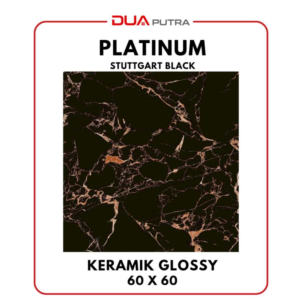 Keramik Lantai Platinum Stuttgart Black Ukuran 60x60 /lantai ruang tamu, kamar tidur