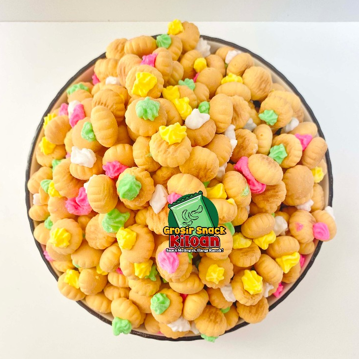 

CEMILAN ANAK GEMROSE BISKUIT MONAS JADUL BISKUIT BUNGA WARNA WARNI By GSK