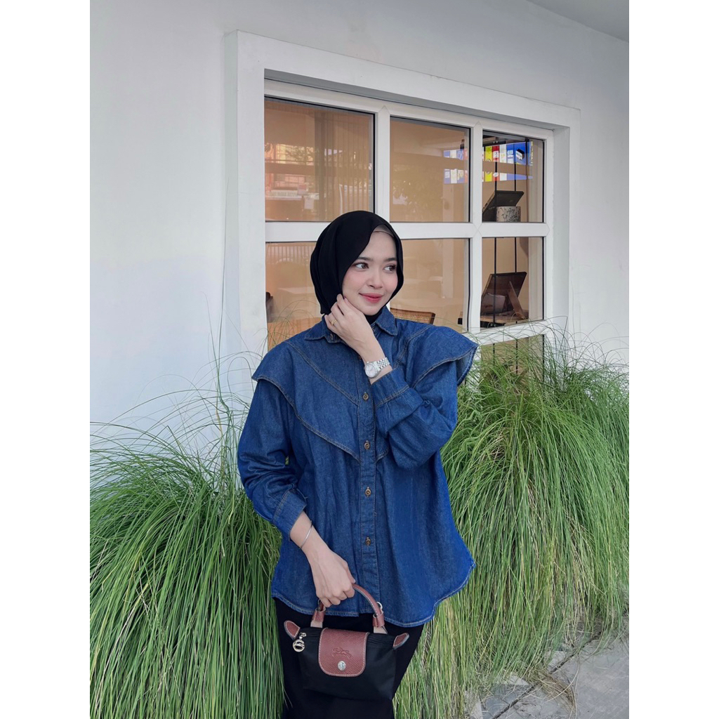 Kemeja Denim/Jeans Wanita