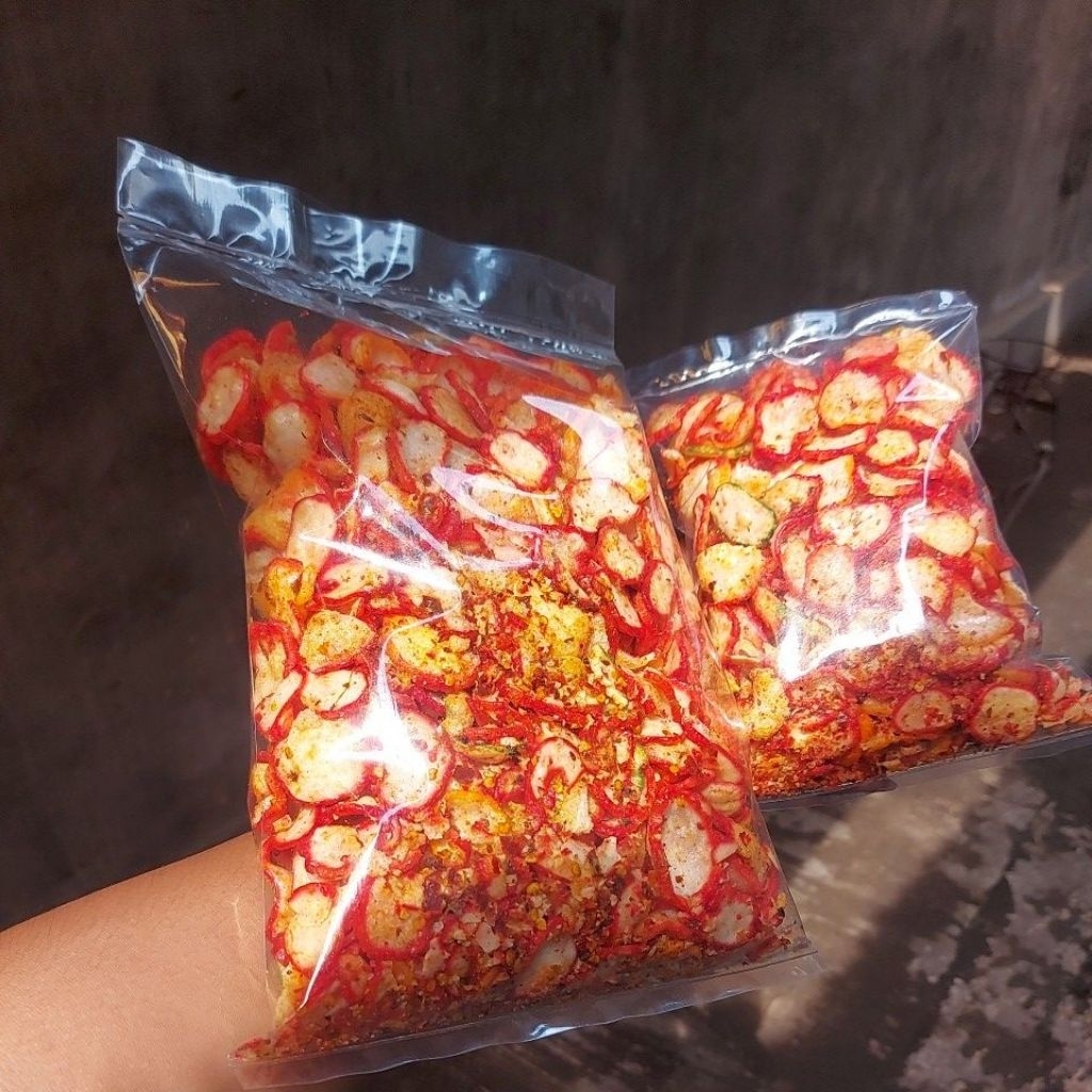 

(200g/ 500g) Kerupuk Seblak Kencur C&K Pedas Gurih