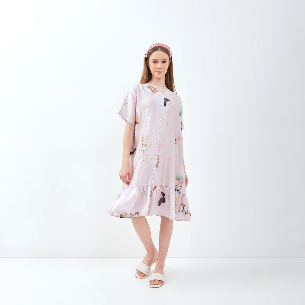 GREET NIGHT WEAR - Daster Organic Silk GREET model : T-676 / DV GEBER