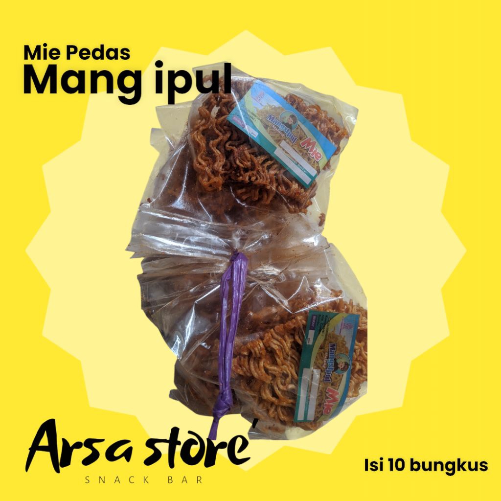 

Mie pedas mang ipul isi 10 bungkus | camilan renyah pedas