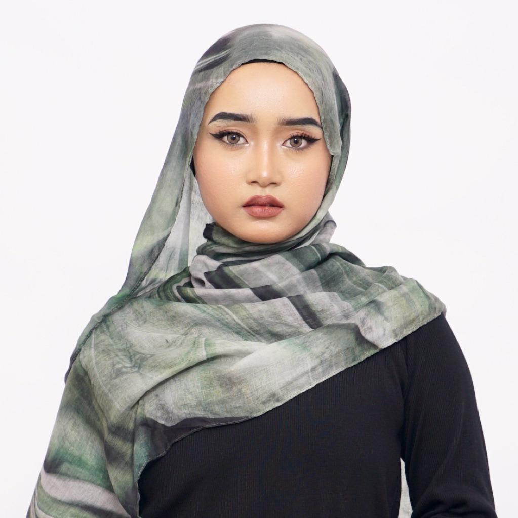 Bellara Greenwood Printed Cotton Pashmina | Fasyca | Printed Pashmina | Printed Hijab | Printed Cott