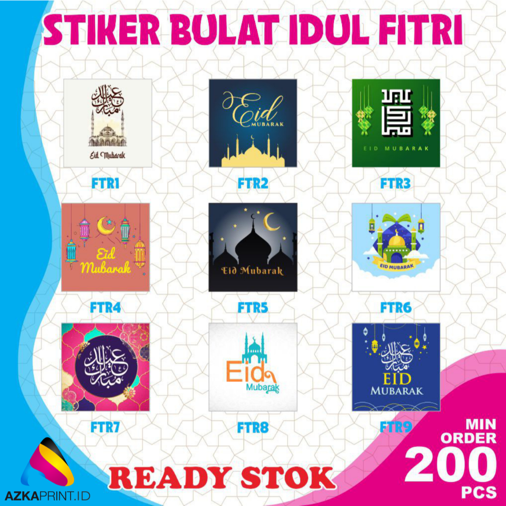 

[CROMO] CETAK STIKER PERSEGI TEMA IDUL FITRI - STIKER LEBARAN - LABEL
