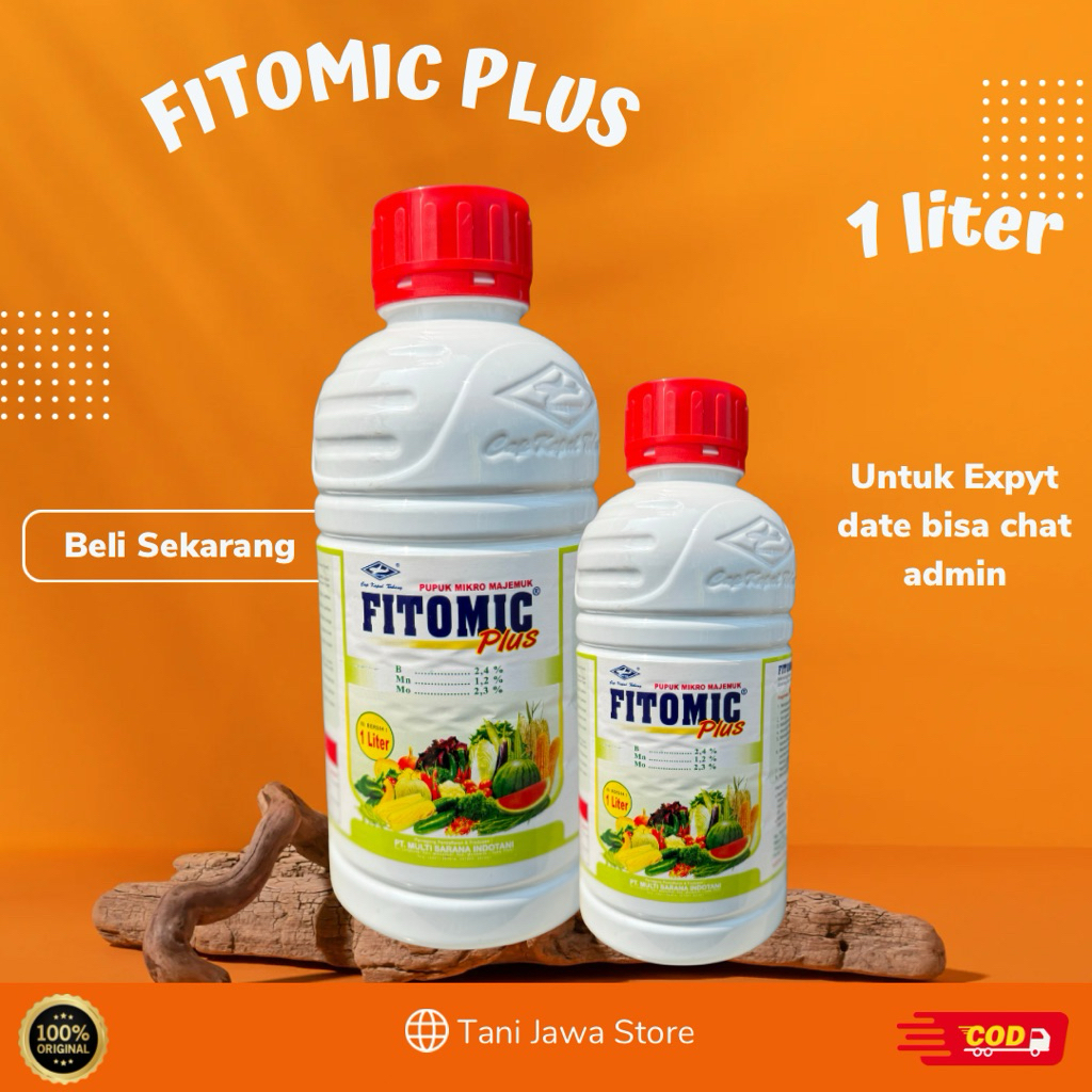 FITOMIC PLUS 1 Liter - Pupuk Mikro FITOMIC PLUS Isi 1 Liter Kemasan Baru - CAP KAPAL TERBANG