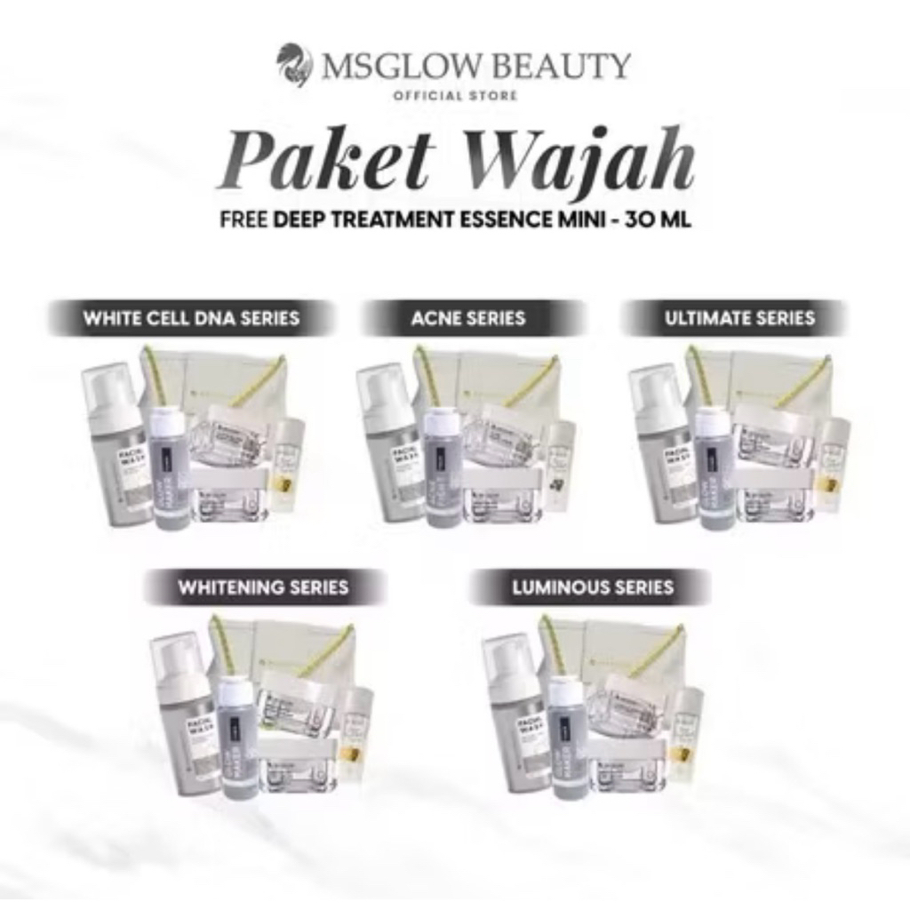 MS Glow Paket Wajah Free Produk isi 5 ORI Agen resmi Bekasi Jkt cibitung cikarang