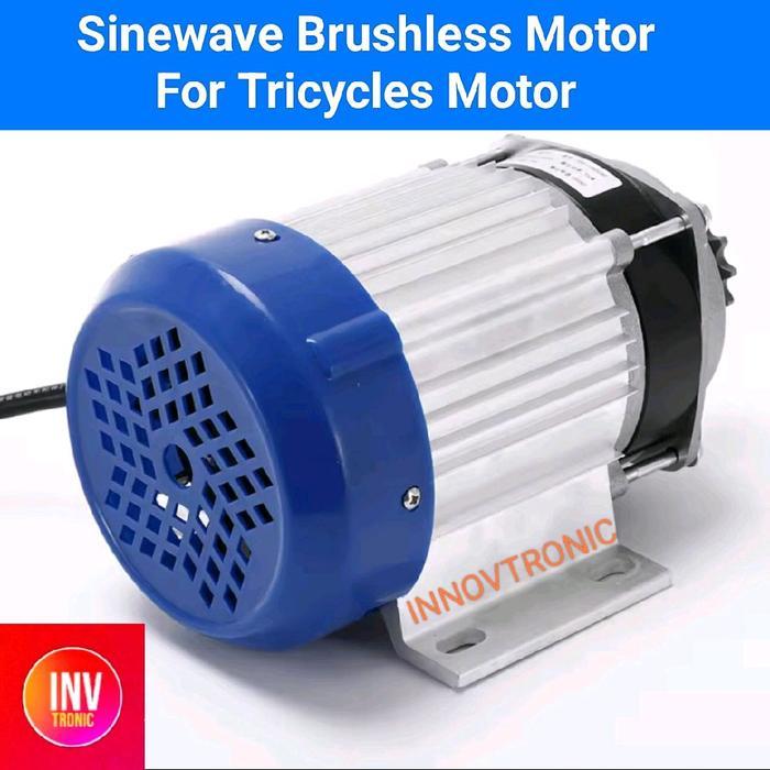 Bldc Dinamo Motor Listrik 24V 36V 48V 500W Sinewave Brushless Motor For Tricycles Sepeda Roda Tiga