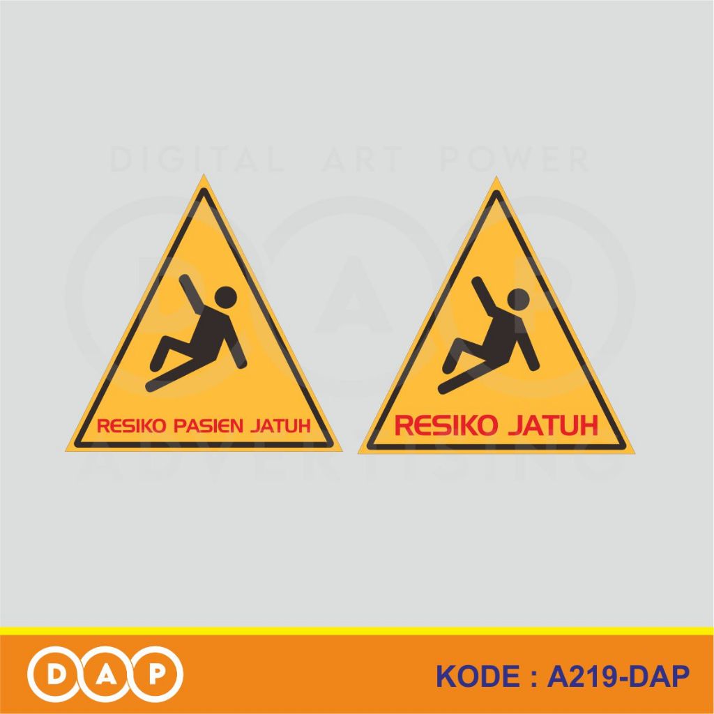 

A219 - Acrylic Sign, Stiker Akrilik Resiko Pasien Jatuh, Termurah, dan Bisa Custom