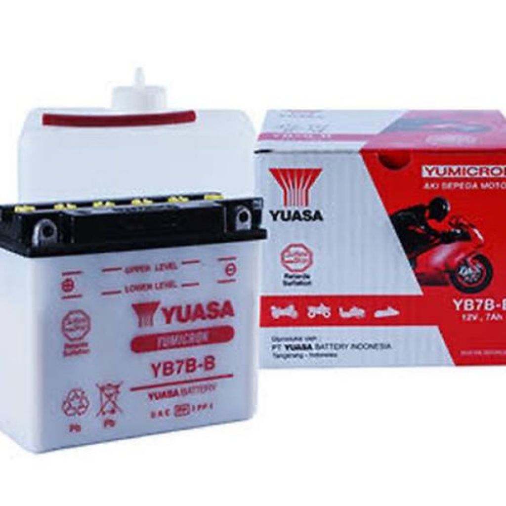 Aki yuasa YB7B-B type basah motor tiger megapro scorpio nuovo 7 Ah 12 volt