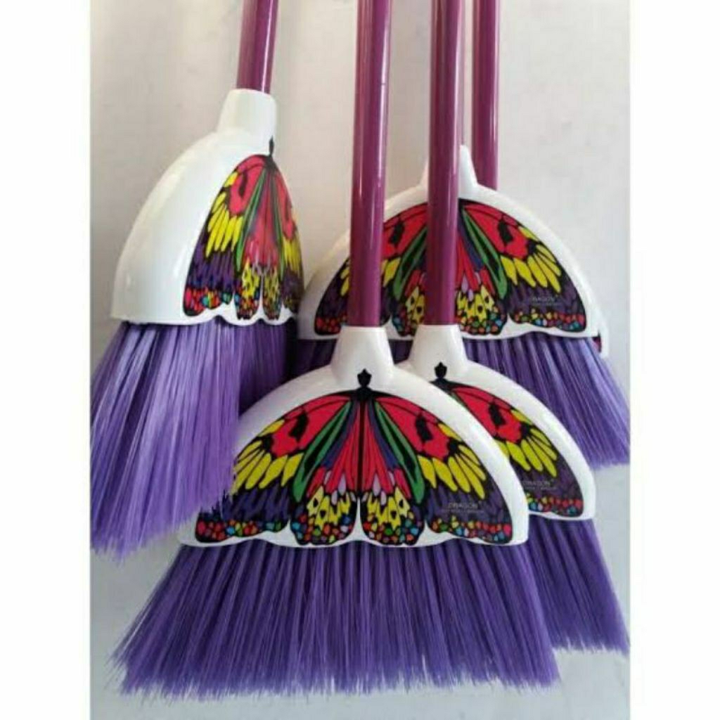 Sapu Lantai Nilon ungu / Sapu ungu / Sapu Butterfly Dragon ungu