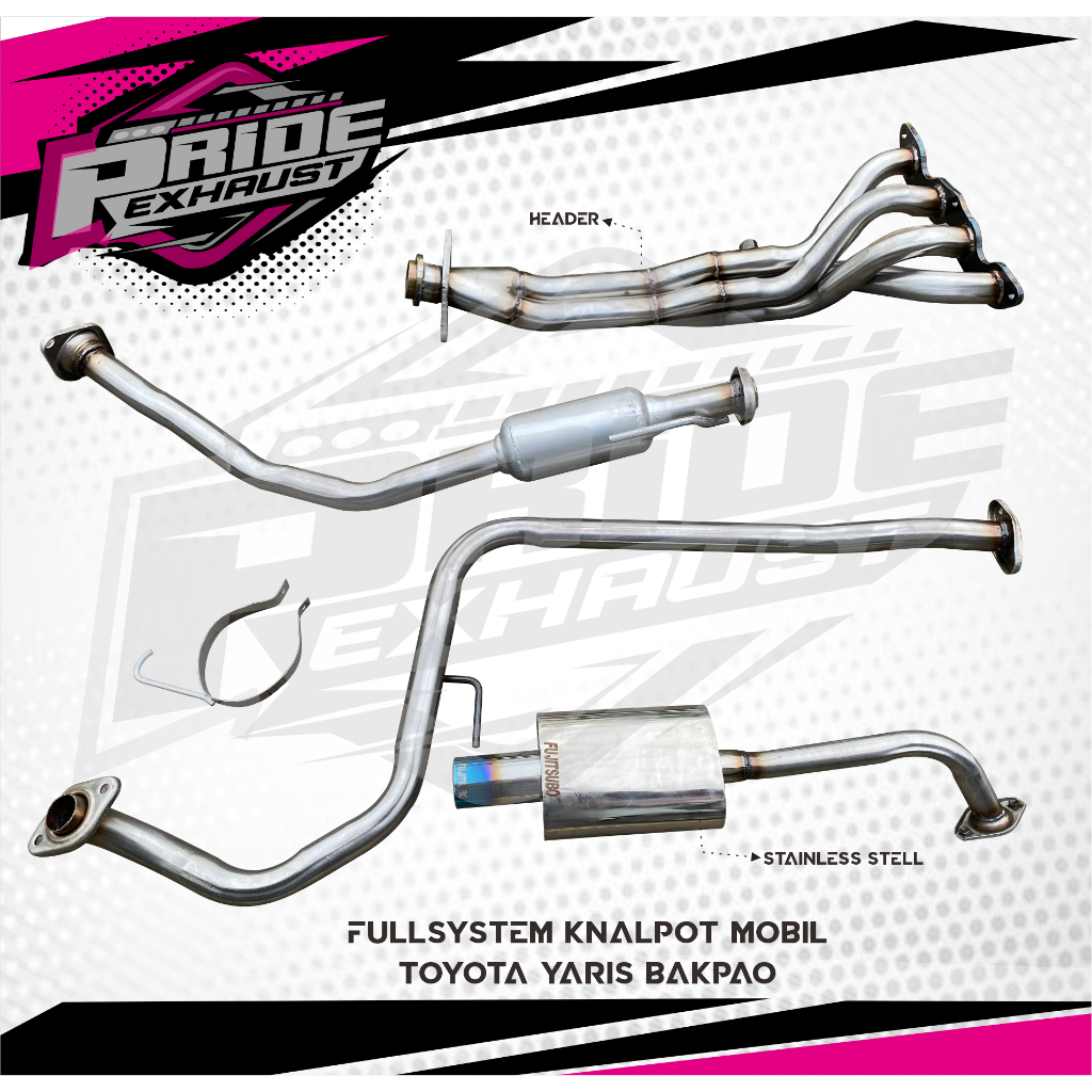 KNALPOT MOBIL FULLSYSTEM TOYOTA YARIS BAKPAO