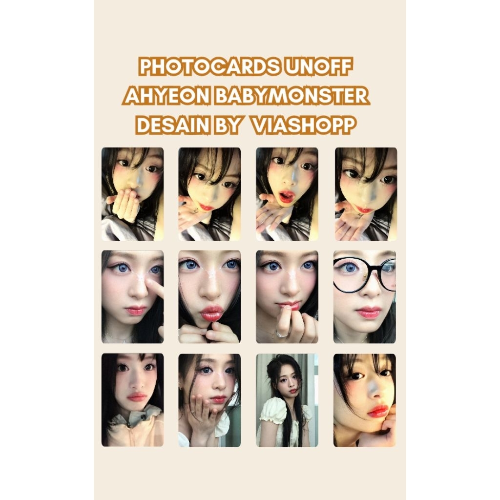 photocard unnof ahyeon babymonster