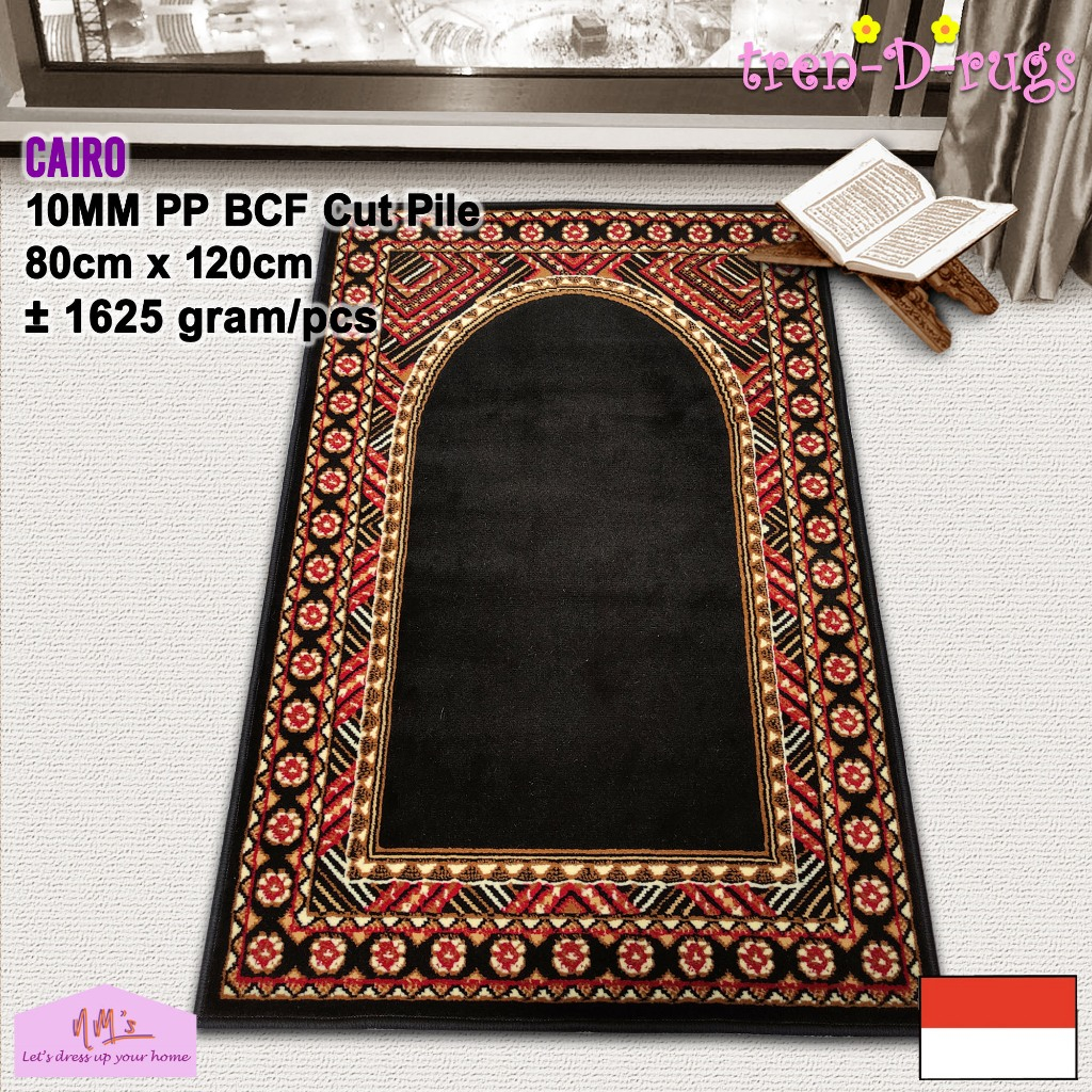 Cairo - Sajadah Sejadah Imam Masjid Mushola Karpet lantai permadani Bulu 80 cm x 120 cm - NMs