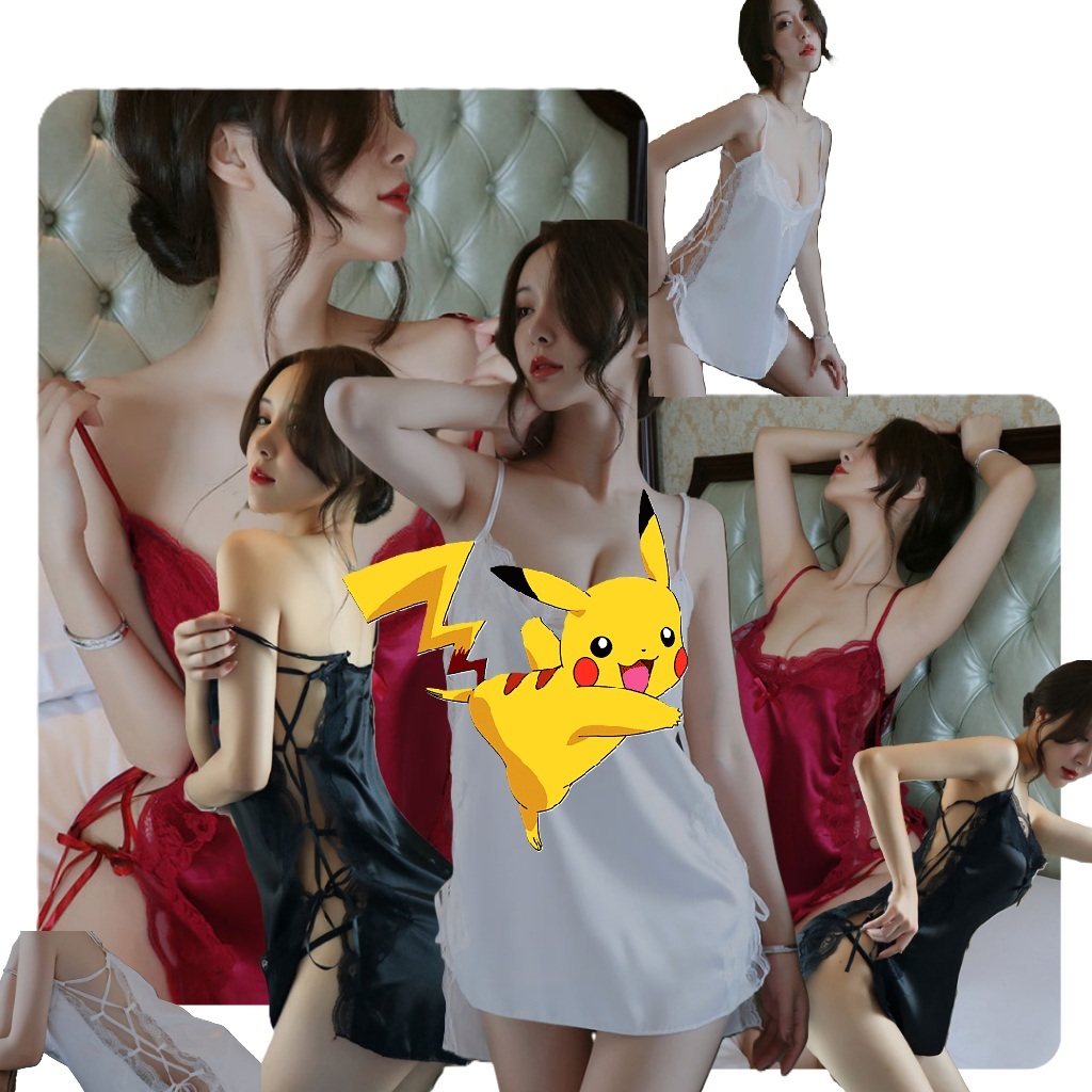 [oddsolshop] pekanbaru/Lingerie Set Dress Tali Samping Bisa Diatur Baju Tidur Wanita Dinas Malam 501