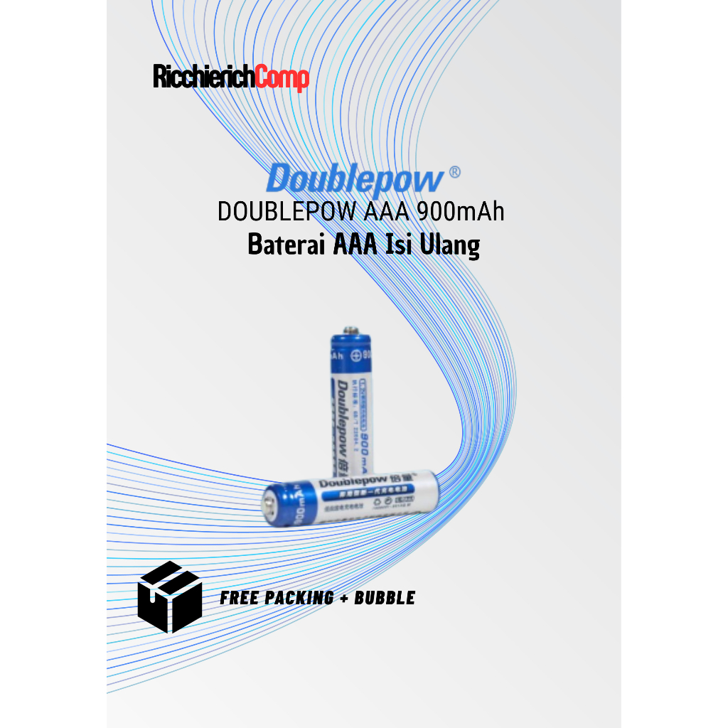 DOUBLEPOW AAA 900mAh | Baterai AAA Isi Ulang
