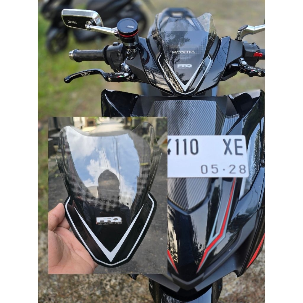 VISOR VARIO 160 ABS PLUS DOUBLE TAPE VARIASI VISOR VARIO 160