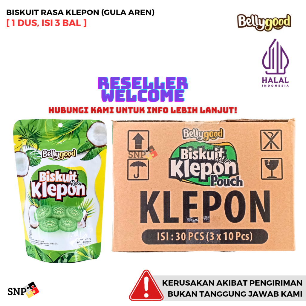 

BELLYGOOD Biskuit Klepon Kemasan Pouch Dan Pack Isi Per Dus