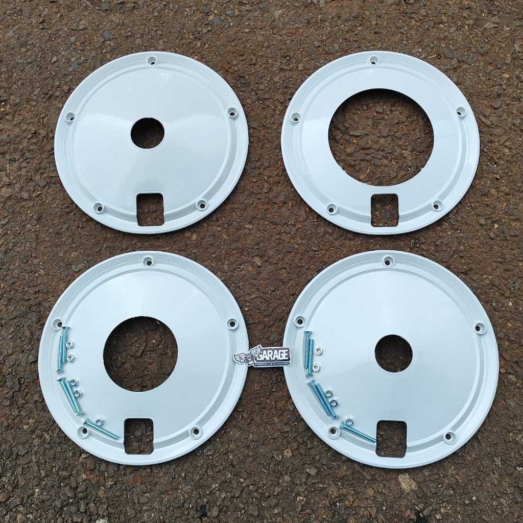 Wheeldop Metic Ring 12 PUTIH BARU ABS set BAUD Wildop Ring 12 Semua Metik Fazio scoopy Wheel dop Doo