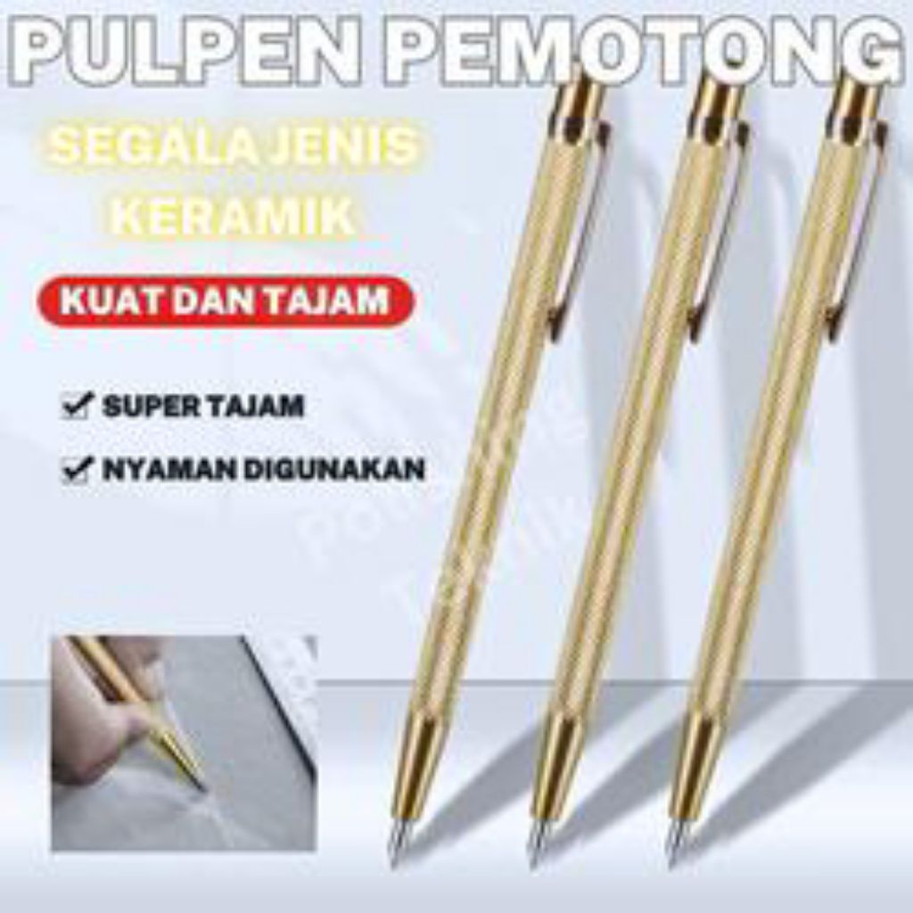 Pena ukir nat kaca keramik metal gold Pen Magic, alat untuk ukir nat kaca keramik metal gold pen mag