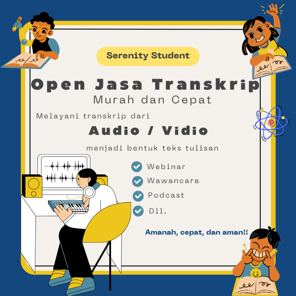 

Jasa Transkrip Audio maupun Vidio | Paling Murah di shopee