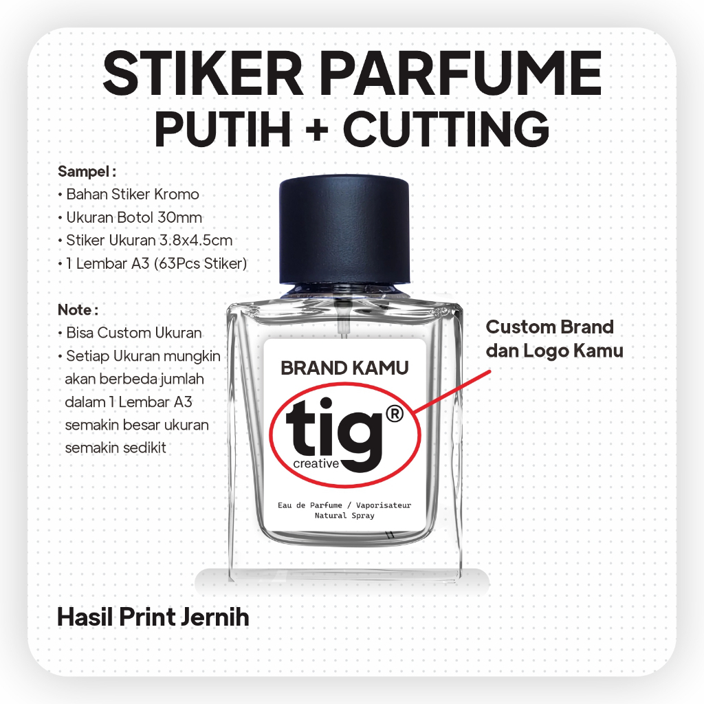 

STIKER PARFUME CUTTING | QUANTAC A3+