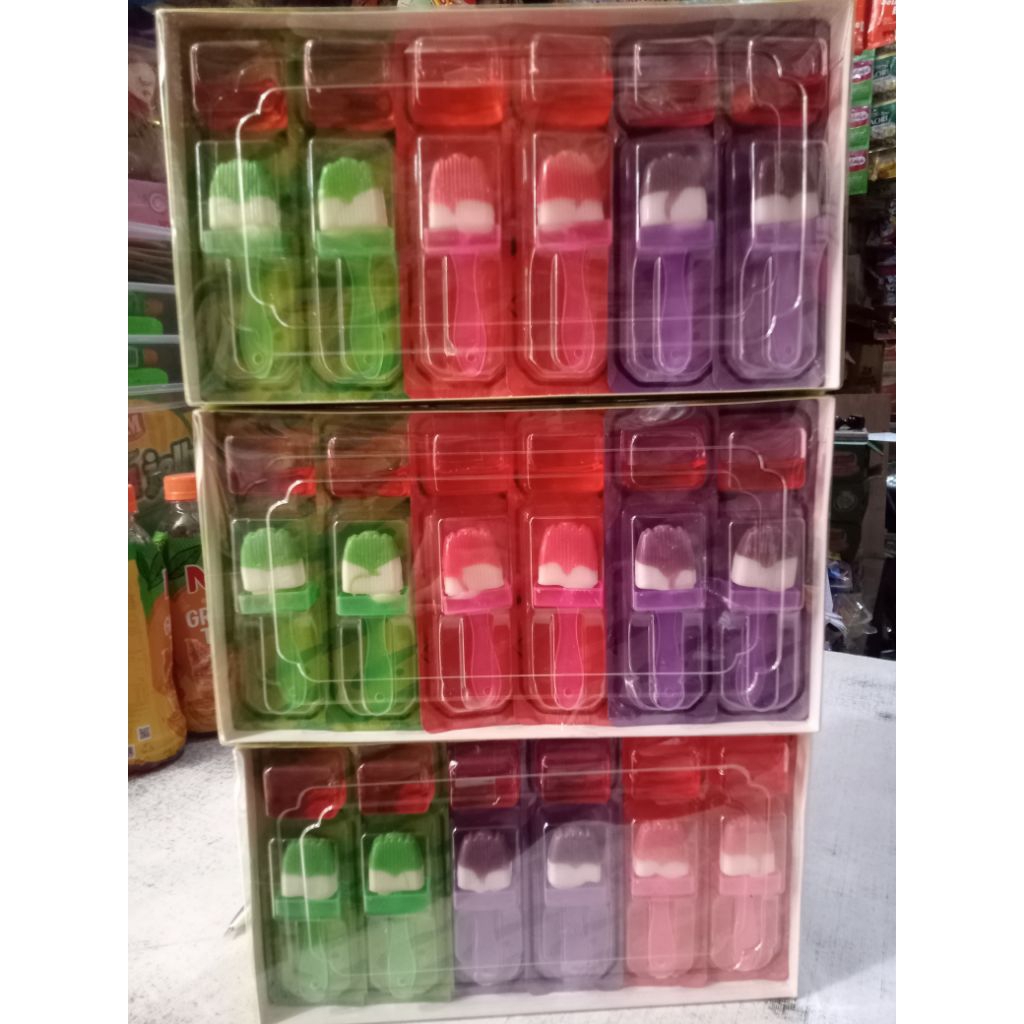 

Brush lolipop/permen lunak bentuk sikat/permen unik/permen lucu/jeli unik