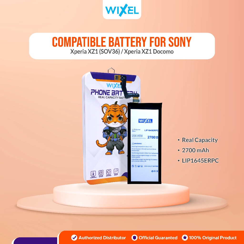 WIXEL Baterai Sony Xperia XZ1 Docomo AU SOV36 SO-01K LIP1645ERPC Double Power Real Capacity Batre Ba