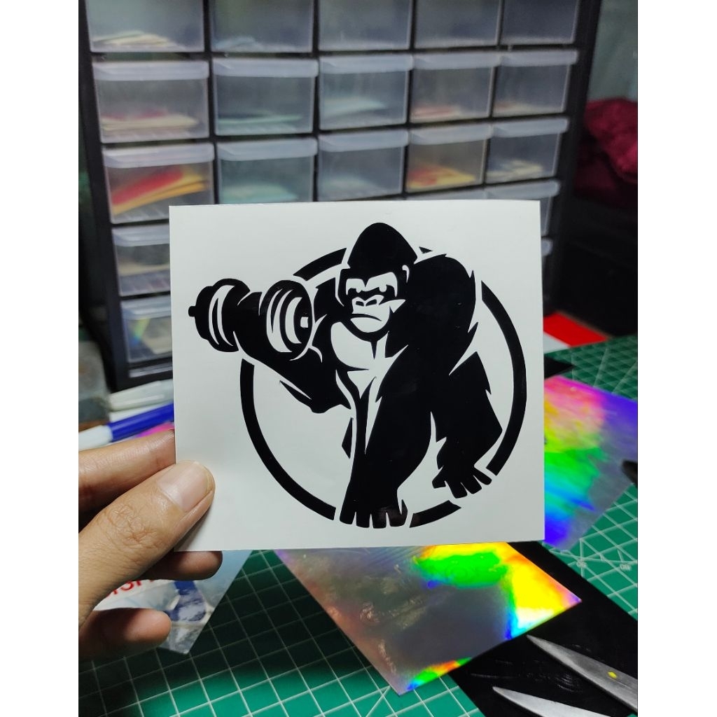 

stiker gorilla 1 stiker cutting murah keren custom