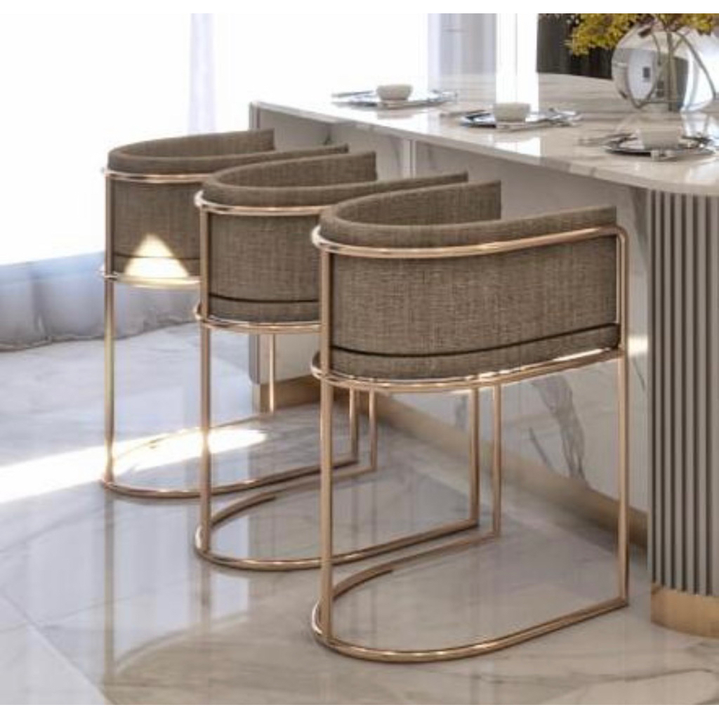 Kursi bar stainless gold mewah bar stool terbaru