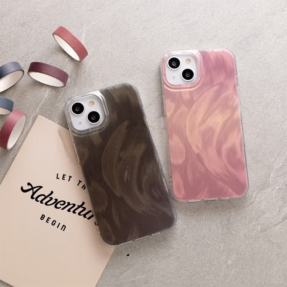 Luxe Stroke Glossy Case IPhone X Xs XsMax Xr 11 12 13 14 15 Plus Pro ProMax