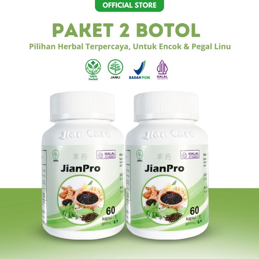 [PAKET 2 BOTOL] Jian Care Jianpro - Bantu Redakan Encok & Pegal Linu